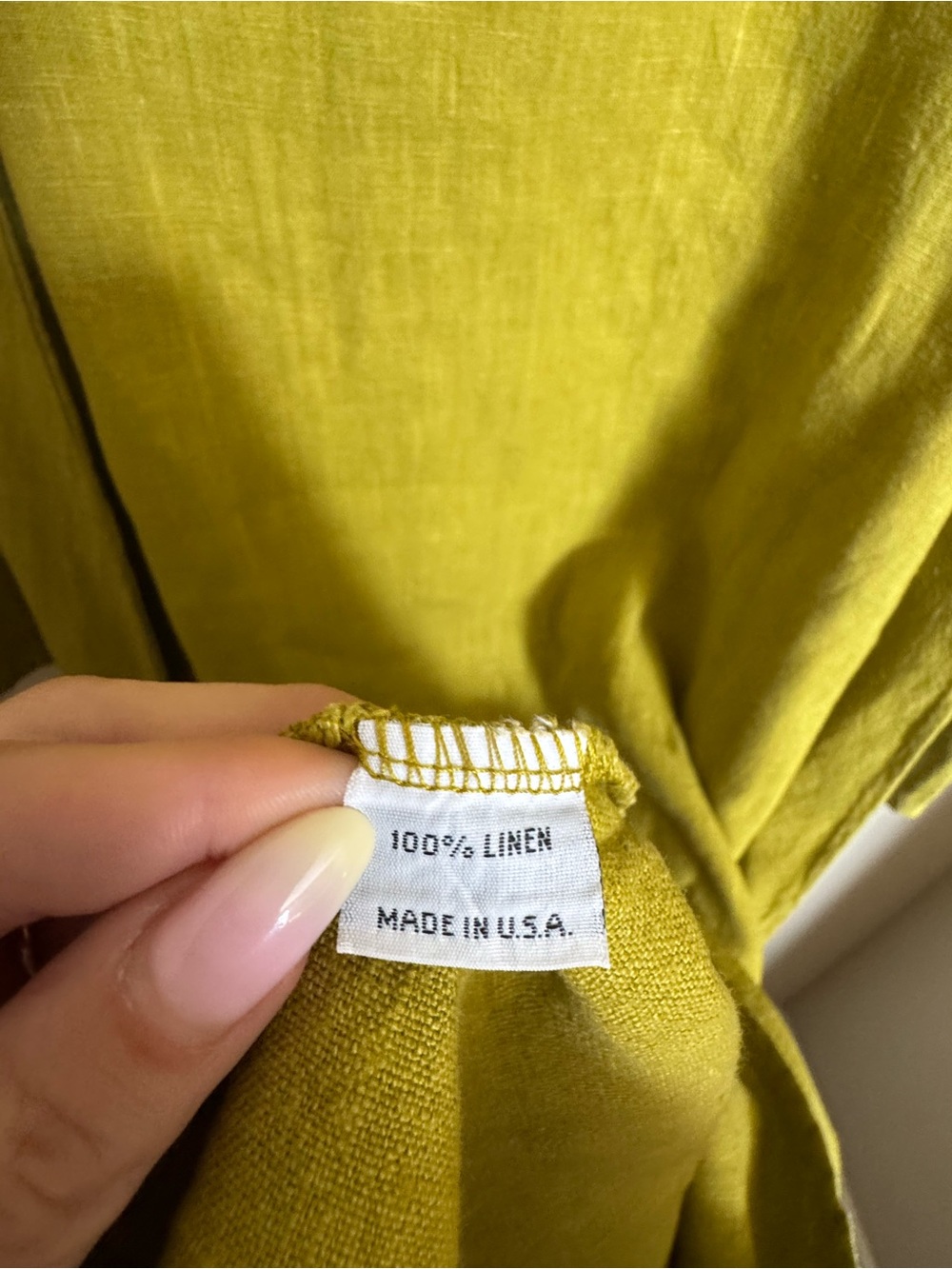 Bryn Walker Linen Linus Midi Dress Sz L in Lime Green Lagenlook Natural Fiber - Picture 6 of 8